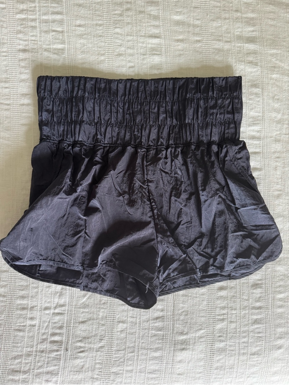 Amazon Blue Smocked Waist Athletic Shorts